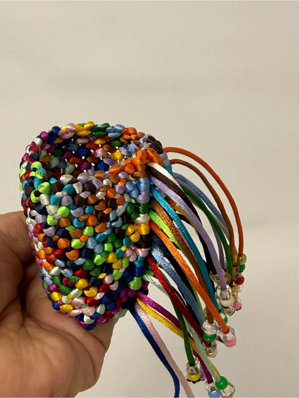 Multicolor Beaded Bracelet - Pack of Adjustable String Bands - Picture 8 of 9